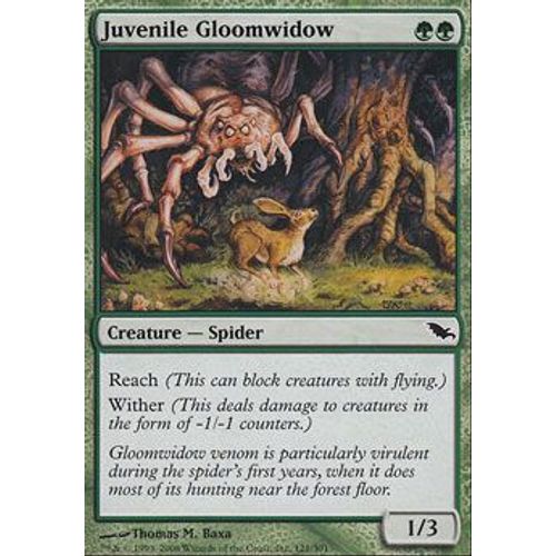 Veuve Obscure Juvénile ( Juvenile Gloomwidow ) - Magic Mtg - Sombrelande Vf Mint 121 - C