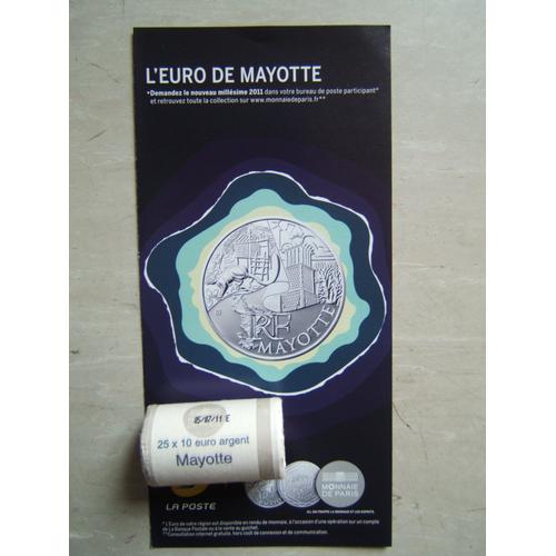 Pièces De 10 Euros Argent Mayotte  2011 "Les Patrimoines"