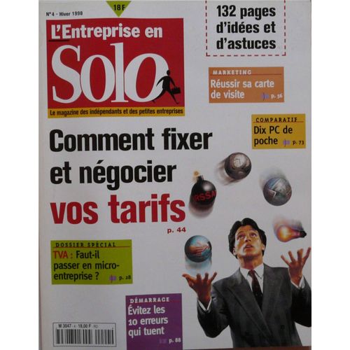 L'entreprise En Solo N° 4 : Comment Fixer Et Négocier Vos Tarifs