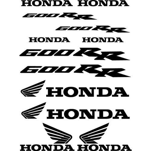 Stickers, Autocollants, Planche De 12 Stickers Honda 600 Rr