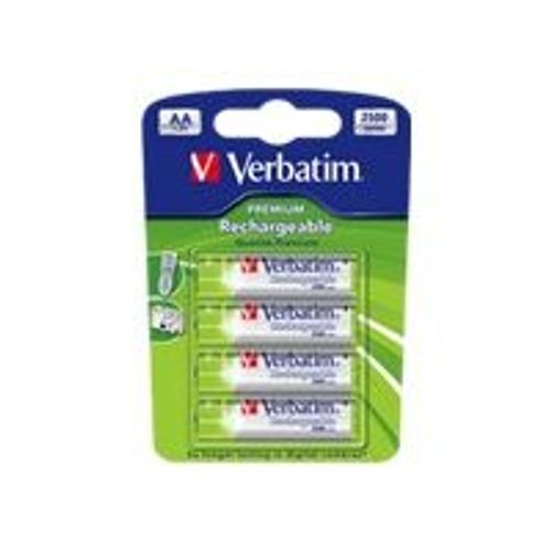 Verbatim Premium - Batterie 4 x type AA - NiMH - (rechargeables) - 2500 mAh