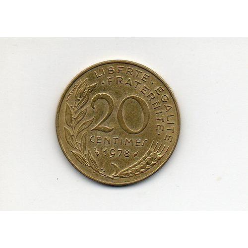 20 Centimes 1978 Marianne Lagriffoul Et Dieudonné