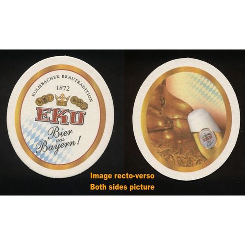 Sb Sous Bock Glass Mount Bière Beer Oval Eku Bier Aus Bayern Kulmbacher Brautradition 1872