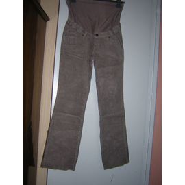 Pantalon Velour H&m 38/40 Ourlet Non Fait 98% Coton  2% Spandex.