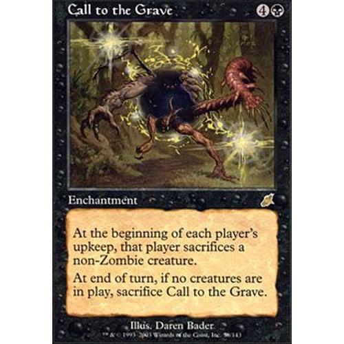 Appel À La Tombe ( Call To The Grave ) - Magic Mtg - Fleau Vf E 58 - R