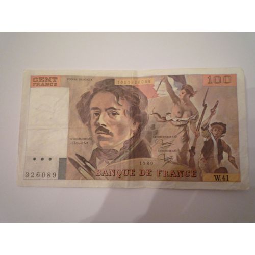 Billet Delacroix 100 Francs 1980 T.33