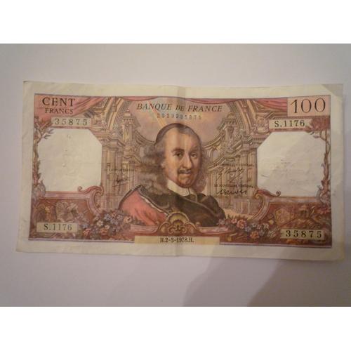 Billet Corneille 100 Francs 1978 S.1176