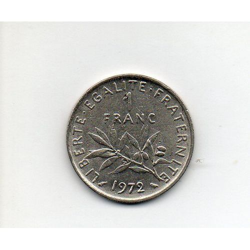 1 Franc 1972 Semeuse Atelier  De Gravure D'après Roty Nickel