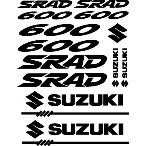 Stickers, Autocollants Planche De 13 Stickers Suzuki 600 Srad