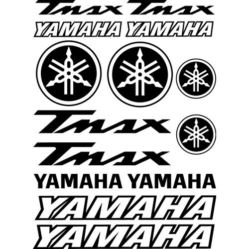 Stickers, Autocollants Planche De 14 Stickers Yamaha Tmax