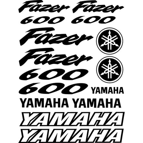 Stickers, Autocollants Planche De 15 Stickers Yamaha Fazer 600