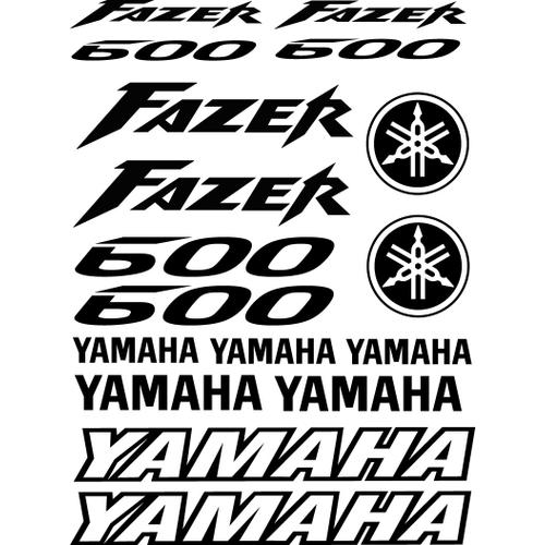 Stickers, Autocollants Planche De 17 Stickers Yamaha 600 Fazer