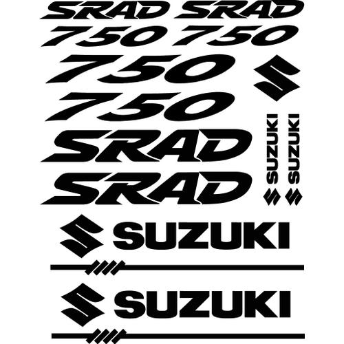 Stickers, Autocollants Planche De 13 Stickers Suzuki 750 Srad