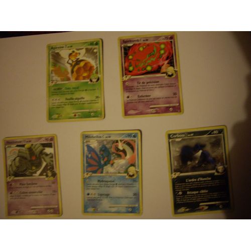 Lot De 5 Cartes Rares Pokémon