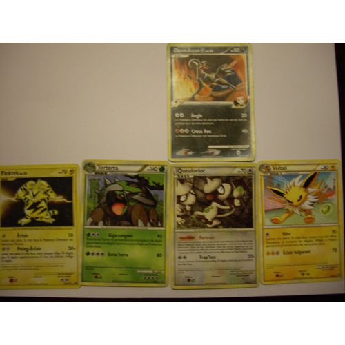 Lot De 5 Cartes Rares Pokemon