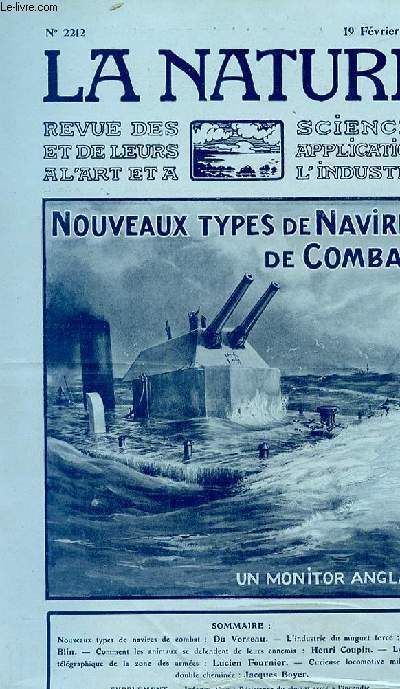 Revue Des Sciences Et De Leurs Applications Aux Arts Et À L'industrie, Nouveaux Types De Navires De Combat.