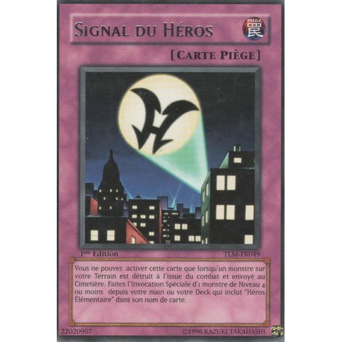 Carte Yu-Gi-Oh! "Signal Du Héros" Rare Tlm-Fr049