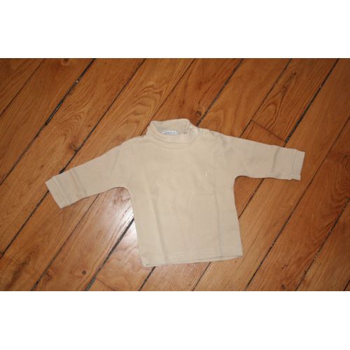 Sous-Pull Tex À Col Roulé Beige, 6 Mois