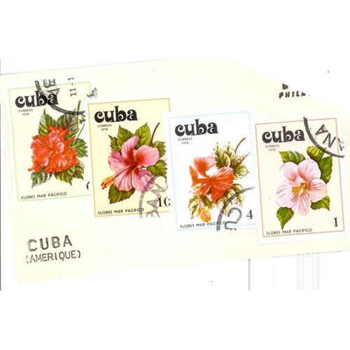 Timbres . Fleurs . Cuba . 1978