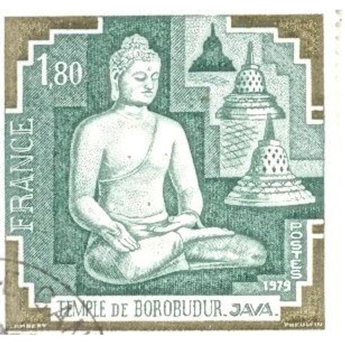 Timbre . Temple De Borobudur . Postes France . 1,80 F . 1979