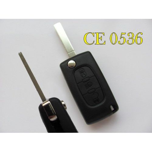 Coque Télécommande Plip Bouton Phare Peugeot 207 307 407 Ce0536 Citroen C4 + Lame Sans Rainure