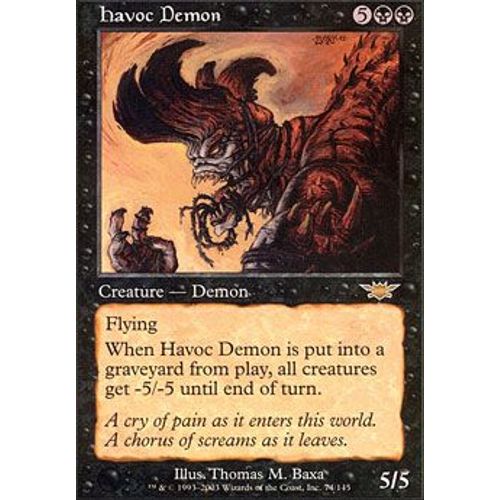 Démon Ravageur  ( Havoc Demon ) - Magic Mtg - Legions Vf E 74 - R