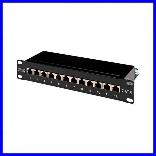 DIGITUS CAT.6 10" Patch Panel, 12 x RJ45 fiche femelle, 1HE