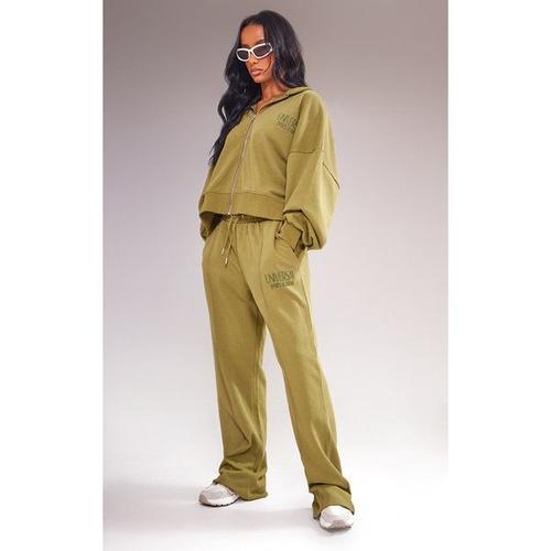 Jogging Large Deluxe Oversize Vert Olive À Pinces, Xs