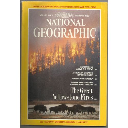 National Geographic N°175/2 : Etats-Unis, Gratte-Ciels, Immeubles, William Henry Jackson, Yellowstone