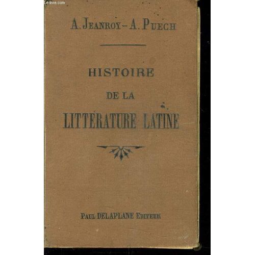 Histoire De La Litterature Latine