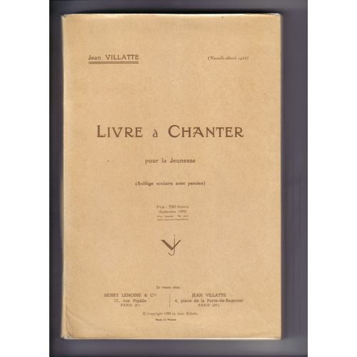 Livre A Chanter Pour La Jeunesse Année 1958 Voir Photos Pour Le Contenu