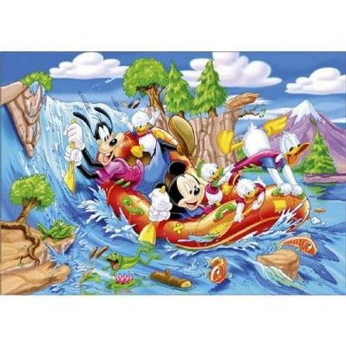 Puzzle 104 Pièces - Mickey Et Ses Amis : Rafting