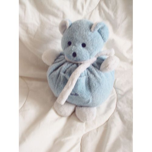 Doudou Ours Boule  Musti Bleu Blanc By Mustela