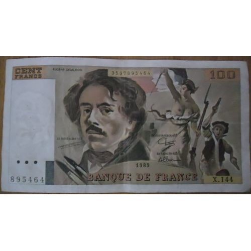 Billet 100 Francs Delacroix 1989