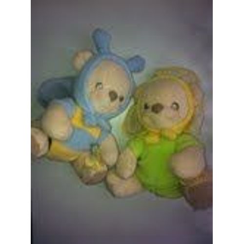 Lot De 2 Doudous Nature Bearries Ours