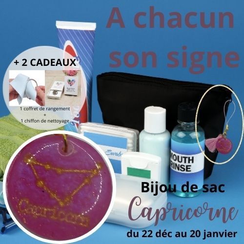 Bijou De Sac Rose Du Signe De Zodiaque "Capricorne