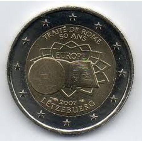 Piece 2 Euros Traite De Rome Luxembourg 2007