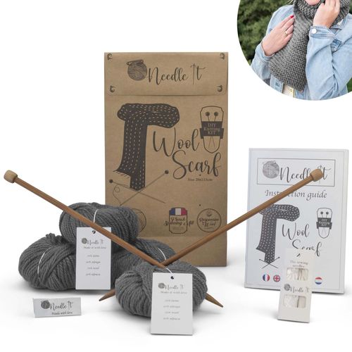 Needle It® Kit Tricot Pour Débutant Complet Avec Aiguilles À Tricot ? Écharpe En Laine À Tricoter Soi-Même - Idée Cadeau