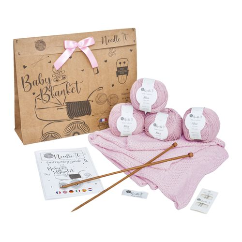 Needle It® Kit Tricot Pour Débutant Complet Avec Aiguilles À Tricot ? Couverture Bébé À Tricoter Soi-Même - Idée Cadeau