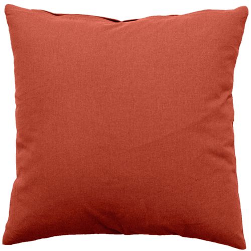 Grand Coussin Déhoussable Panama - 60 X 60 Cm - Orange Terre Cuite