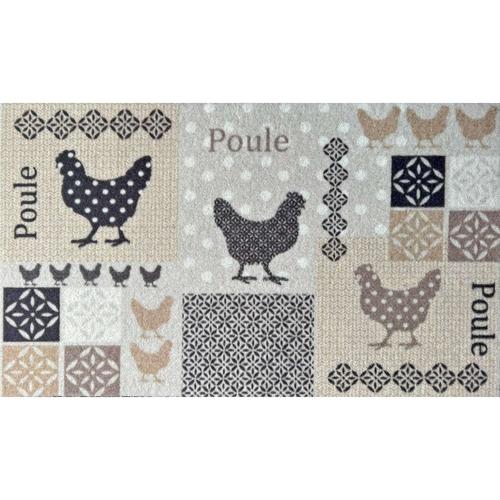 Tapis Must En Velours Imprimé Baco - 50 X 120 Cm - Ecru