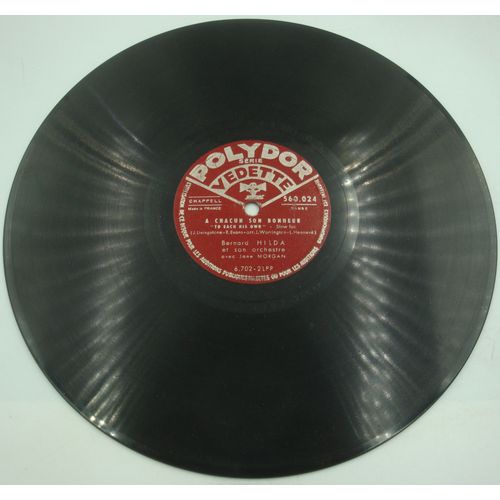 Bernard Hilda/Jane Morgan - South América Take It Away/A Chacun Son Bonheur 78tours Polydor