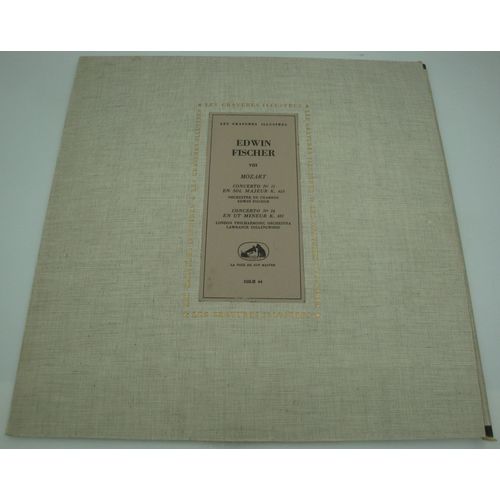 Edwin Fischer/Collingwood - Concerto 17-24 - Mozart Lp 1958 Voix De Son Maitre