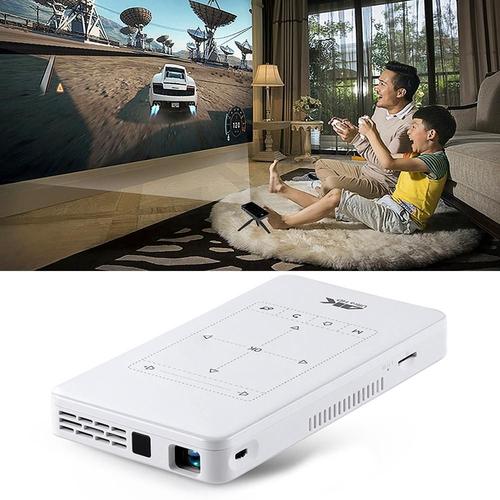 Vidéoprojecteur Android 4K Ultra HD Portable Smart DLP Avec Télécommande Infrarouge Blanc YONIS