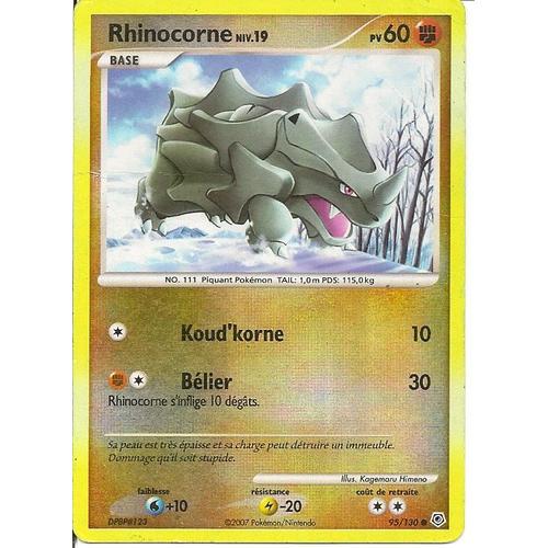 Rhinocorne Holo ¿ Pokemon - Diamant Et Perle ¿ 60pv 95/130