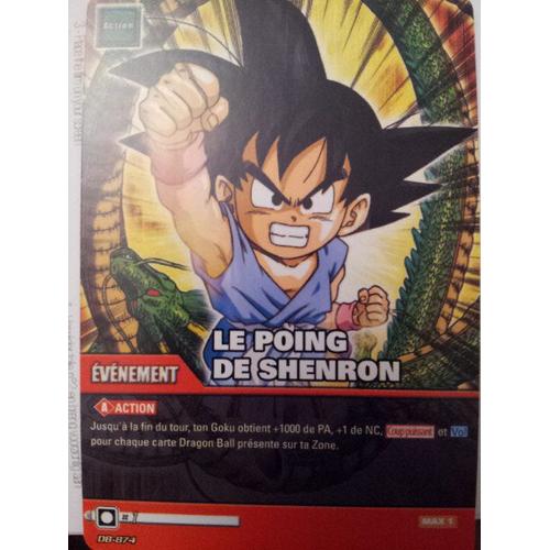 Carte Dragon Ball  Scg Fr - Db 874 ( Le Poing De Shnron)