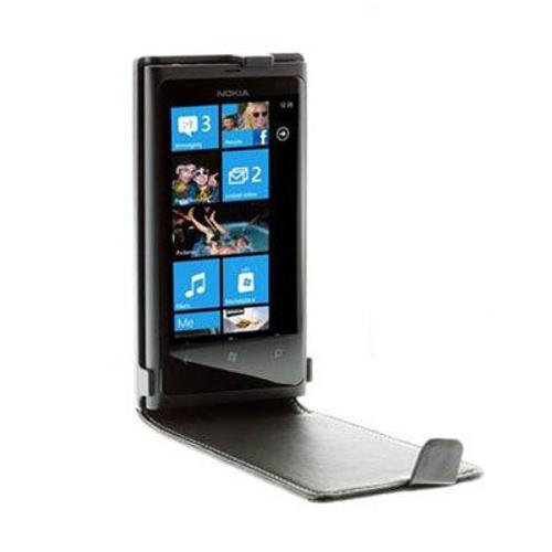 Etui Nokia N800 "Lumia" Portefeuille Cuir Noir