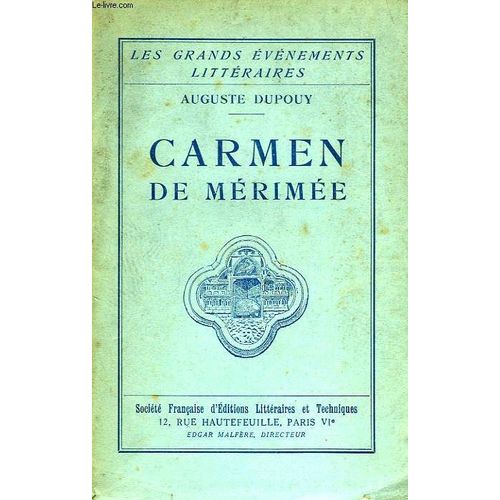 Carmen De Merimee   de auguste dupouy   Format Broché (Livre)