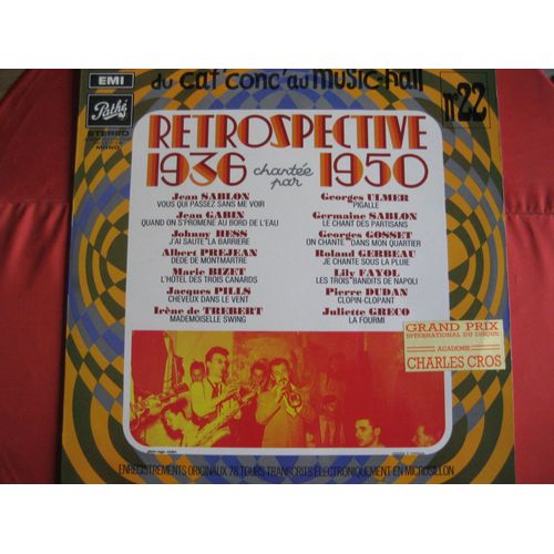 Du Caf'conc'  Au Music-Hall  N° 22  ;  Retrospective 1936/1950