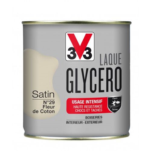 Peinture Laque Glycéro Satin Blanc Pot 0.5l